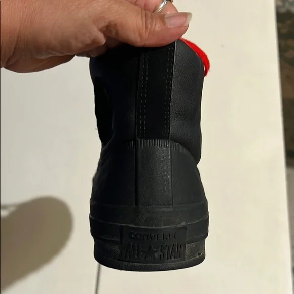 Converse Street Hiker Black with Red Lace High-Top Sneakers - Picture 7 of 15